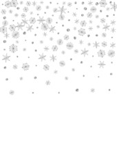 Luminous Confetti Background White Vector. Snow Freeze Texture. Silver Dot Transparent. Metal Effect Card.