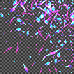 Blur Particle Background Transparent Vector. Confetti Illuminated Card. Bright Festive Illustration. Pink Clean. Spark Decorate Design.