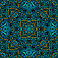 Cute victorian majolica tile seamless rapport. Ethnic structure vector swatch. Carpet print design. Traditional spanish mayolica tilework eternal pattern. Interior decoration print.