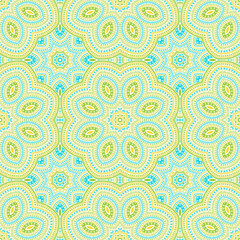 Girih authentic mosaic vector seamless ornament. Tile print design. Ornate asian pattern. Floor decor design. Geometric shapes composition.