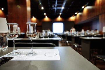 Tequila tasting. Alcohol tasting room.