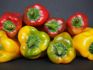 red and yellow peppers