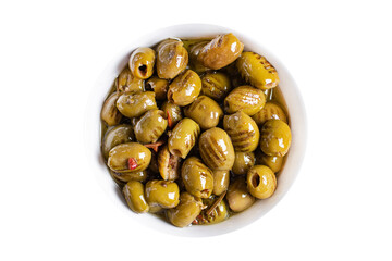 olive grill fruit fresh olives grilled plate meal snack on the table copy space food background rustic 