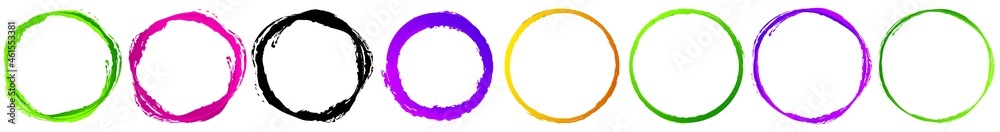 Aufkleber grungy textured circle element, shape. circular grunge shape
