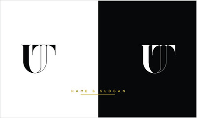 UT ,TU Abstract Letters Logo monogram