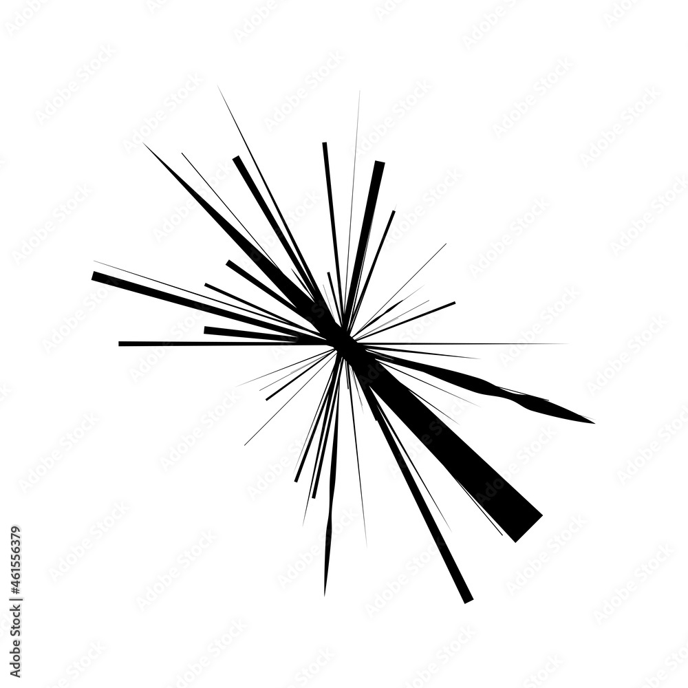 Poster radial, radiating lines, stripes abstract circular element. rays, beams starburst, sunburst element.
