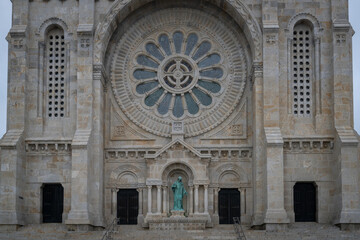Santa Luzia church sanctuary impressive entrance at dawn in Viana do Castelo, Portugal