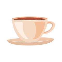 Cuppa. Cup of tea. Vector illustration isolated on white background.