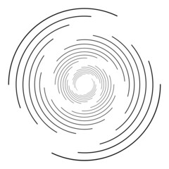 Spiral, swirl ,twirl circular, concentric element. Whirlpool, whirlwind cycle loop effect shape