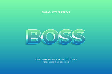 Boss Editable text effect