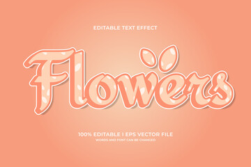 Flowers editable text effect
