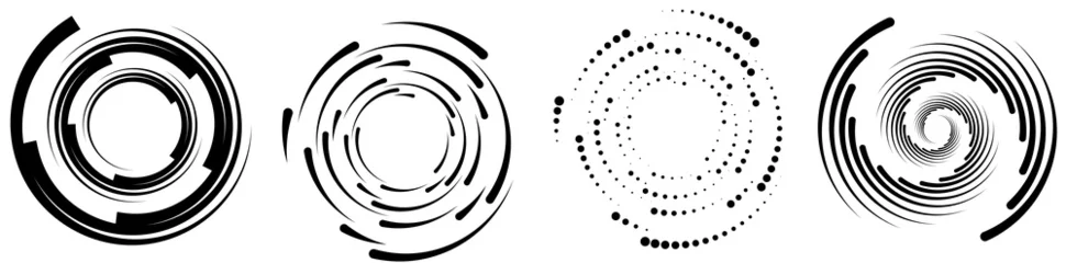 Foto op Plexiglas Spiral, swirl ,twirl circular, concentric element. Whirlpool, whirlwind cycle loop effect shape © Pixxsa