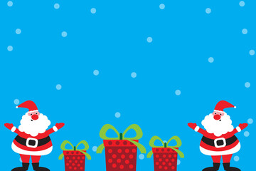 Christmas and New Year's holidays greeting card