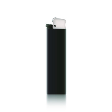 black gas lighter isolated on white background