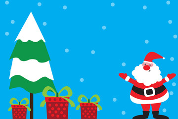 Christmas and New Year's holidays greeting card