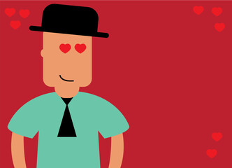 love is in the air, hearts fly in all directions, congratulations on Valentine's Day