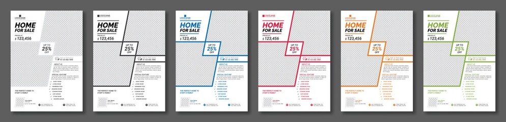 Real Estate Flyer Template Design Vector Layout