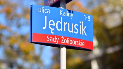 Street sign. Architecture detail.