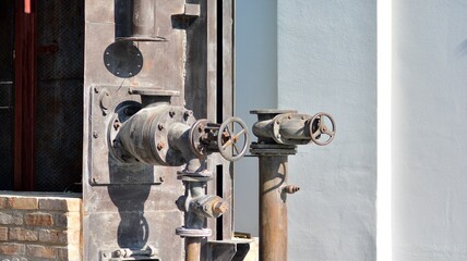Abstract detail of an old piece of machinery