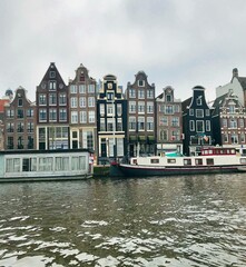 Obraz premium Dancing Houses of Amsterdam.