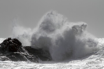 Stormy wave splash