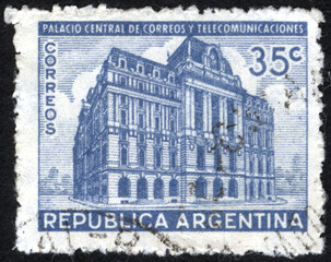 Postage stamps of the Argentine Republic. Stamp printed in the Argentine Republic. Stamp printed by...