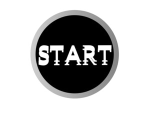 Start logo. start word vector. The word button starts with a modern design.