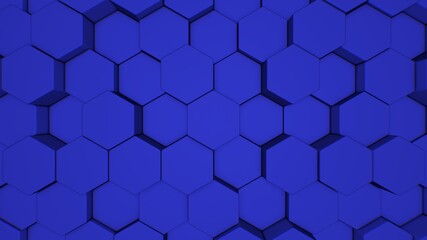 Abstract Blue Geometric Hexagon Shape Honeycomb Pattern Surface Tiles - Abstract Background Texture