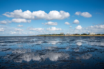 Wattenmeer mit Cuxhaven