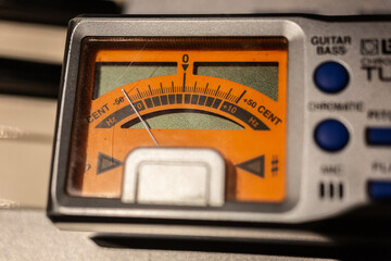 Closeup view of an indicator.