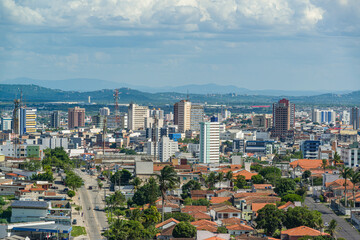 Fototapeta na wymiar Campina Grande, Paraiba, Brazil on April 21, 2021. Partial view of the city.