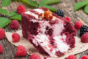 puff pastry with white cream filling