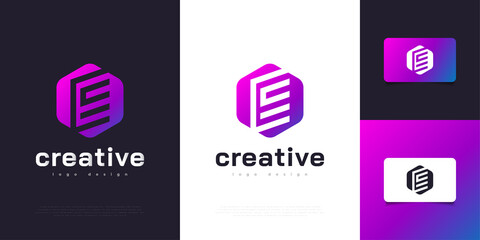 Modern and Colorful Letter E Logo Design Template. Graphic Alphabet Symbol for Corporate Business Identity
