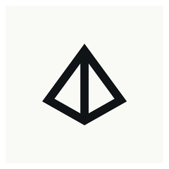 Pyramid icon sign vector illustration