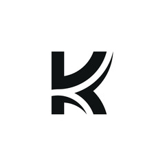Logo Design Initials K Sports Business Symbol Abstract Style 