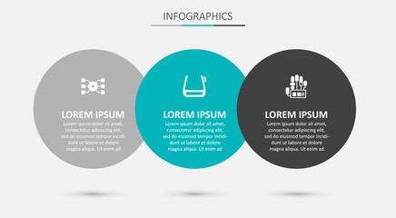 Set Smart glasses on spectacles, Neural network and Mechanical robot hand. Business infographic template. Vector