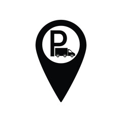  parking for truck  icon vector