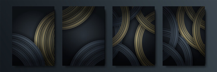 Vector frame for text Modern Art graphics for hipsters. Dynamic frame stylish geometric black background with gold. Element for design business cards, invitations, gift cards, flyers and brochures