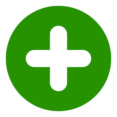 Plus icon with flat style. Isolated vector plus icon image, simple style.