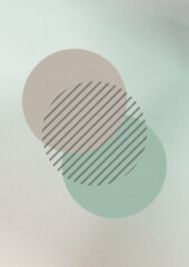 Delicate decorative print pastel painted vector watercolor abstract background with colored circles (green, beige)