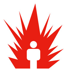 Electric bang icon with flat style. Isolated vector electric bang icon image, simple style.