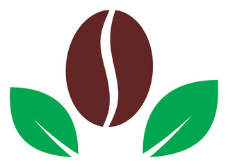 Natural coffee icon with flat style. Isolated vector natural coffee icon illustrations, simple style.