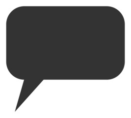 Comment message icon with flat style. Isolated vector comment message icon image, simple style.