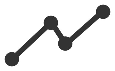 Chart icon with flat style. Isolated vector chart icon illustrations, simple style.