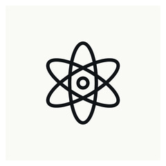 Atom nuclear icon sign vector