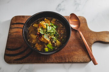 vegan Turkish vegetables hot pot, healthy plant-based food