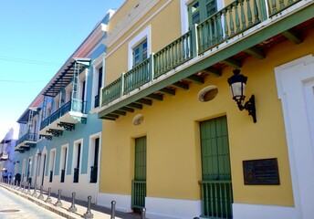 Colourful homes and Balconies in Old San Juan Puerto Rico