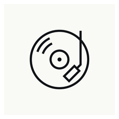 Gramaphone record icon sign vector