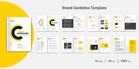 Brand Guideline template Brand Guidelines Brand Style Guidelines Brand Manual Branding Stationery