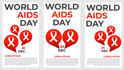 world aids day social media stories collection design